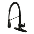 Gourmetier Single-Handle Pre-Rinse Kitchen Faucet, Matte Black GSY8890ACL